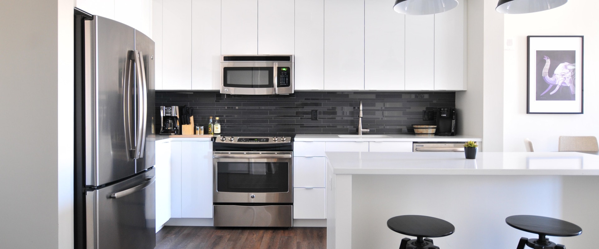 Modern apartment kitchen interior
