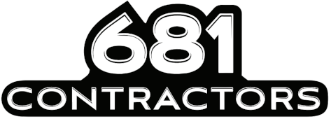 681 contractors logo black and white